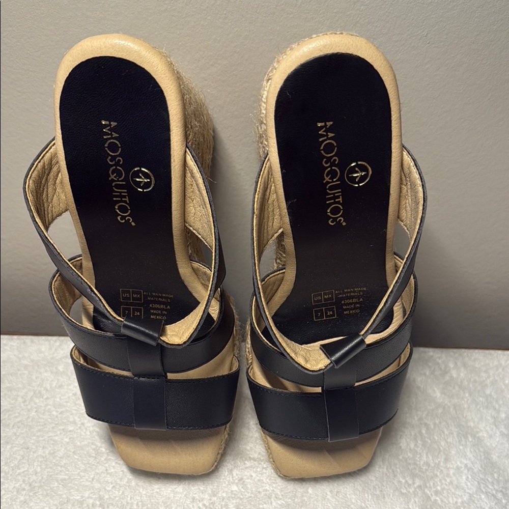 Mosquitos Sandals Espadrilles Wedge High Heel Platform size 7 - Picture 6 of 11